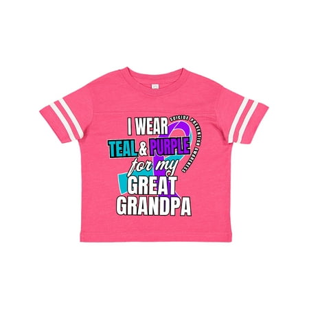 Inktastic Suicide Prevention I Wear Teal and Purple For My Great Grandpa Gift Toddler Boy or Toddler Girl T-Shirt
Inktastic Suicide Prevention I Wear Teal and Purple For My Great Grandpa Gift Toddler Boy or Toddler Girl T-Shirt