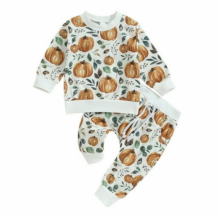 Otqutp Outfits Set for Baby Kids Outfit Soft Cotton Warm Crewneck Long Sleeve Round Neck Pumpkin Printed Bodysuit Set Clothes Set for Boys Girls
Otqutp Outfits Set for Baby Kids Outfit Soft Cotton Warm Crewneck Long Sleeve Round Neck Pumpkin Printed Bodysuit Set Clothes Set for Boys Girls