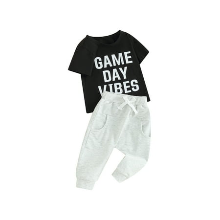 HOANSELAY Infant Baby Summer Outfit Letter Print T-Shirt Casual Pants 2 Piece Set for Toddler Girls Boys
HOANSELAY Infant Baby Summer Outfit Letter Print T-Shirt Casual Pants 2 Piece Set for Toddler Girls Boys