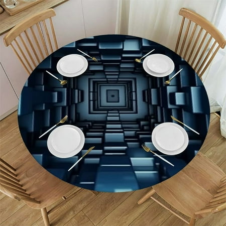 Xllo0ord Round Tablecloth with Elastic Edged with Elastic Edge Polyester Waterproof Spill Proof Table Cover Digital Geometric Fits Tables 38-42
Xllo0ord Round Tablecloth with Elastic Edged with Elastic Edge Polyester Waterproof Spill Proof Table Cover Digital Geometric Fits Tables 38-42