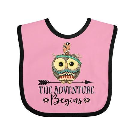 Inktastic Baby Owl Adventure Begins Tribal Gift Baby Boy or Baby Girl Bib
