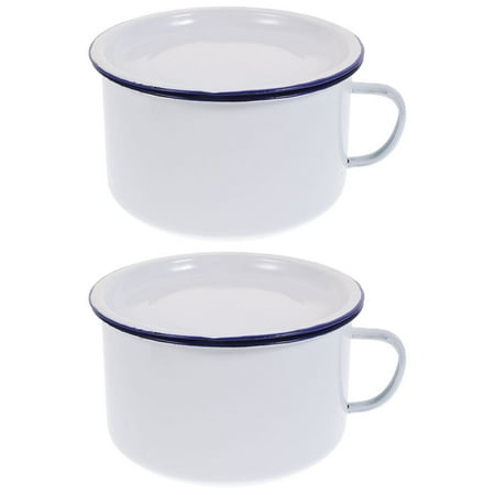 2pcs Handled Bowls Soup Bowls Instant Noodle Bowls Retro Enamel Ramen Bowls with Lids
2pcs Handled Bowls Soup Bowls Instant Noodle Bowls Retro Enamel Ramen Bowls with Lids