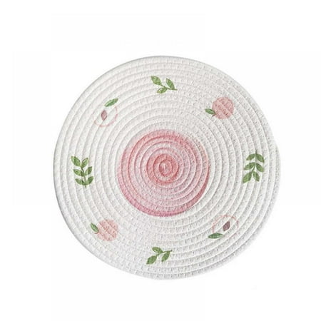 Novobey Round Woven Placemat Round Table Mat Round Placemat for Dining Table Woven Heat Resistant Non-slip Cotton Kitchen Table Mat Washable Effectively Care and Protect the Table Top
Novobey Round Woven Placemat Round Table Mat Round Placemat for Dining Table Woven Heat Resistant Non-slip Cotton Kitchen Table Mat Washable Effectively Care and Protect the Table Top