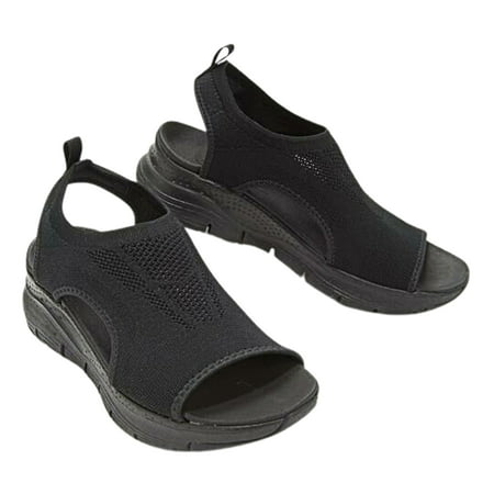 Fusipu Women Sandals Wedge Fish Mouth Breathable Thick Sole Hollow Out Slip-On Shoes for Beach
Fusipu Women Sandals Wedge Fish Mouth Breathable Thick Sole Hollow Out Slip-On Shoes for Beach