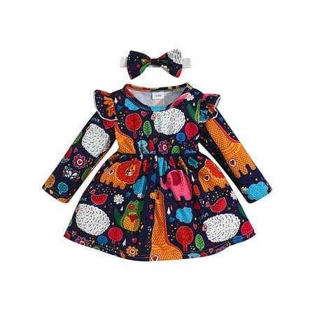Wrcnote Girls Two Pieces Outfits Long Sleeve Dresses A-Line Party Dress Spring Cute Crew Neck Navy Blue 9-12M
Wrcnote Girls Two Pieces Outfits Long Sleeve Dresses A-Line Party Dress Spring Cute Crew Neck Navy Blue 9-12M