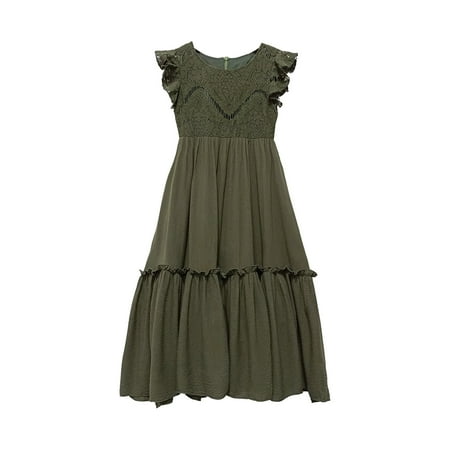 Holloyiver Girls Dresses Girls Chiffon Dress with Solid Pom Poms & Sleeveless Kids Lace Square Neck Frocks Wedding Party Dress Princess Dress for 2-12years
Holloyiver Girls Dresses Girls Chiffon Dress with Solid Pom Poms & Sleeveless Kids Lace Square Neck Frocks Wedding Party Dress Princess Dress for 2-12years