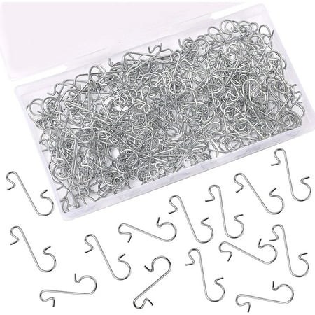 240Pcs Christmas Ornament Hooks Silver Metal Wire Hooks S-Shaped Hangers with Storage Box for Ornament Hooks Christmas Tree (Silver)
240Pcs Christmas Ornament Hooks Silver Metal Wire Hooks S-Shaped Hangers with Storage Box for Ornament Hooks Christmas Tree (Silver)