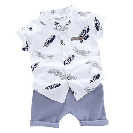 Uccdo Toddler Baby Boys Summer Casual Outfits Short Sleeve Printed Shirt Tops+Shorts Set 3M-4T
Uccdo Toddler Baby Boys Summer Casual Outfits Short Sleeve Printed Shirt Tops+Shorts Set 3M-4T