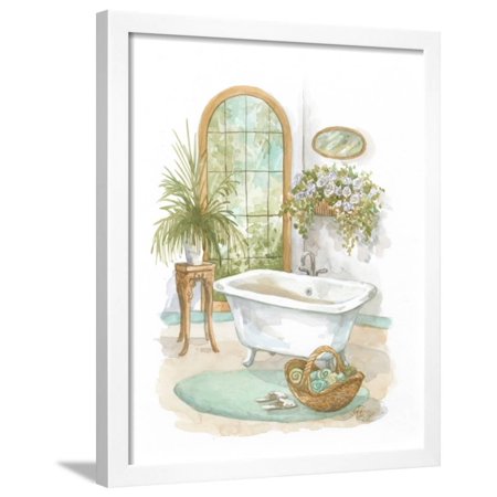 Watercolor Bath in Spa II Framed Print Wall Art By Jerianne Van Dijk