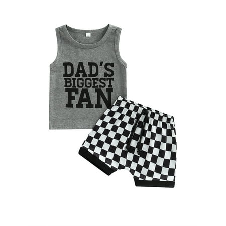Calsunbaby Toddler Baby Boys Casual Suit Outfits Letter Printed Sleeveless Tops Plaid Shorts Summer Clothes Gray 0-6 Months
Calsunbaby Toddler Baby Boys Casual Suit Outfits Letter Printed Sleeveless Tops Plaid Shorts Summer Clothes Gray 0-6 Months