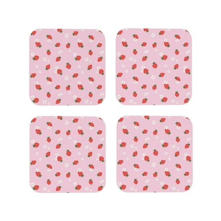 Kdxio Strawberry Floral Funny Coasters 4 Pcs Leather Coasters Housewarming Gifts Protect Furniture from Water Marks Scratch and Damage
Kdxio Strawberry Floral Funny Coasters 4 Pcs Leather Coasters Housewarming Gifts Protect Furniture from Water Marks Scratch and Damage