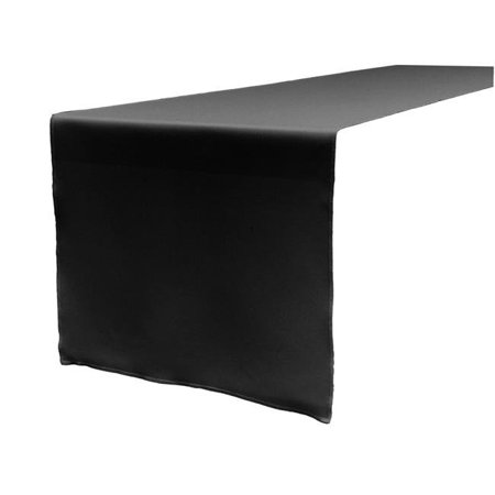 TCpop14x108-BlackP24 Polyester Poplin Table Runner Black - 14 x 108 in.