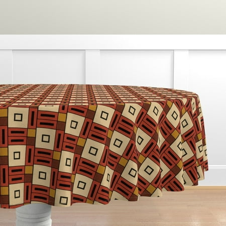 Cotton Sateen Tablecloth 90 Round - Age 37 Geometric Vintage Mod Squares Mid Century Retro European Classical Church Traditional Mosaic Print Custom Table Linens by Spoonflower
Cotton Sateen Tablecloth 90 Round - Age 37 Geometric Vintage Mod Squares Mid Century Retro European Classical Church Traditional Mosaic Print Custom Table Linens by Spoonflower