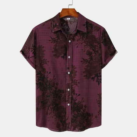 KDJ Mens Casual Vintage Print Short Sleeve Loose Daily Shirts Streetwear Blouse Top
KDJ Mens Casual Vintage Print Short Sleeve Loose Daily Shirts Streetwear Blouse Top