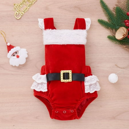 NIUREDLTD Babys Boys Girls Sleeveless Christmas Xmas Santa Lace Ruffles Backless Romper Bodysuit
NIUREDLTD Babys Boys Girls Sleeveless Christmas Xmas Santa Lace Ruffles Backless Romper Bodysuit