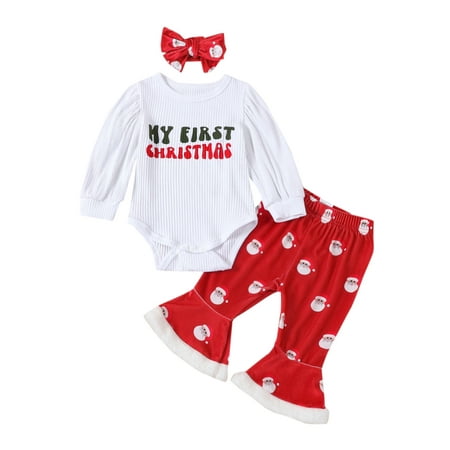 TFFR Newborn Baby Girl Sets Ribbed Ruffle Long Sleeve Romper Top Flare Pants Headband Fall 3PCS Outfit 0-18 Months
TFFR Newborn Baby Girl Sets Ribbed Ruffle Long Sleeve Romper Top Flare Pants Headband Fall 3PCS Outfit 0-18 Months