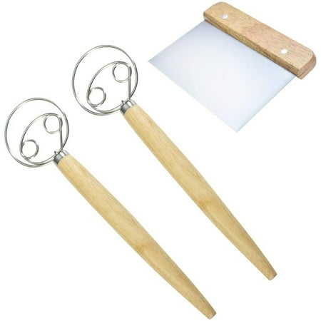 2 Pieces 13 Inch Dough Whisk Home Stainless Hand Mixer Manual Baking-Dough Scraper Included
2 Pieces 13 Inch Dough Whisk Home Stainless Hand Mixer Manual Baking-Dough Scraper Included
