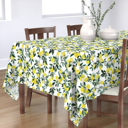 Cotton Sateen Tablecloth 70 x 108 - Clementine Lemons Citrus Leaves Flowers Branches Yellow Cottage Print Custom Table Linens by Spoonflower
Cotton Sateen Tablecloth 70 x 108 - Clementine Lemons Citrus Leaves Flowers Branches Yellow Cottage Print Custom Table Linens by Spoonflower