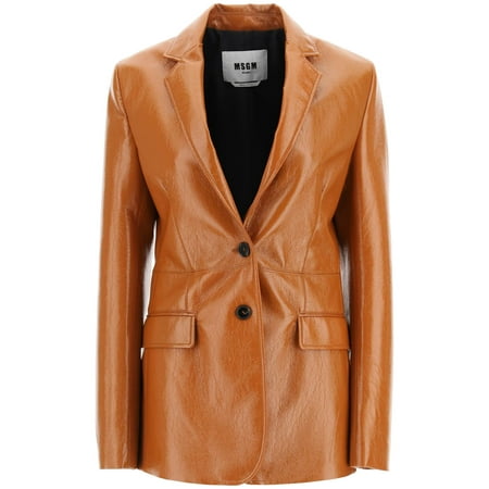Msgm Slim Fit Vinyl Blaer Women