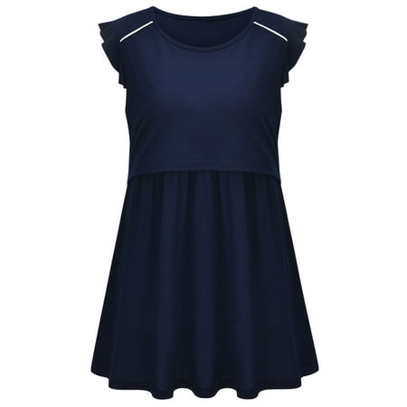 Women s Maternity Summer T shirt Ladies Fashion Solid Color Short Sleeve Pregnant Woman Breastfeeding Casual Clothe Top Navy XXL
Women s Maternity Summer T shirt Ladies Fashion Solid Color Short Sleeve Pregnant Woman Breastfeeding Casual Clothe Top Navy XXL