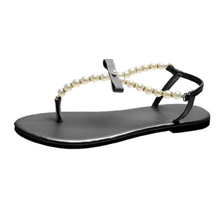Slippers for Women Flat Sandals Pearl Fashion Women S Casual Wear Large Outer Ribbon Flip Size Women S Slipper Womens Slippers Pu Black 37
Slippers for Women Flat Sandals Pearl Fashion Women S Casual Wear Large Outer Ribbon Flip Size Women S Slipper Womens Slippers Pu Black 37