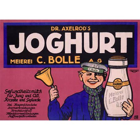 ArteHouse Fine Art Print "Dr. Axelrod's Joghurt Ad" by Artist Joe Loe, Unmounted Cotton Canvas, 18" x 24"
