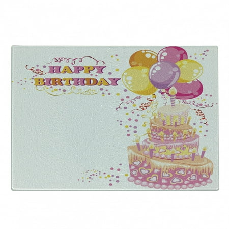 Birthday Party Cutting Board Celebration Girl Themed Party Cake Candles Balloons Hearts Image Print Decorative Tempered Glass Cutting and Serving Board Small Size Orange and Pink by Ambesonne
Birthday Party Cutting Board Celebration Girl Themed Party Cake Candles Balloons Hearts Image Print Decorative Tempered Glass Cutting and Serving Board Small Size Orange and Pink by Ambesonne