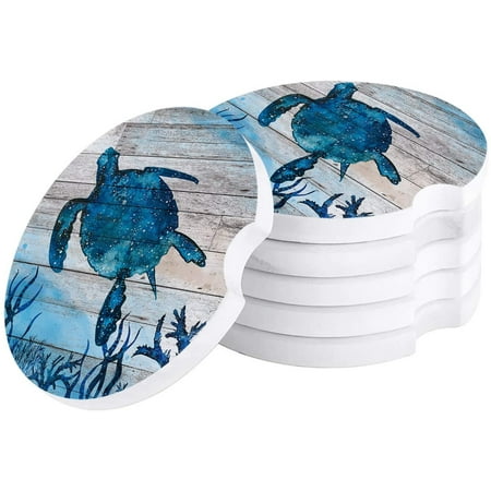 FMSHPON Theme Sea Turtle Coral on Wood Grain Set of 2 Car Coaster for Drinks Absorbent Ceramic Stone Coasters Cup Mat with Cork Base for Home Kitchen Room Coffee Table Bar Decor
FMSHPON Theme Sea Turtle Coral on Wood Grain Set of 2 Car Coaster for Drinks Absorbent Ceramic Stone Coasters Cup Mat with Cork Base for Home Kitchen Room Coffee Table Bar Decor