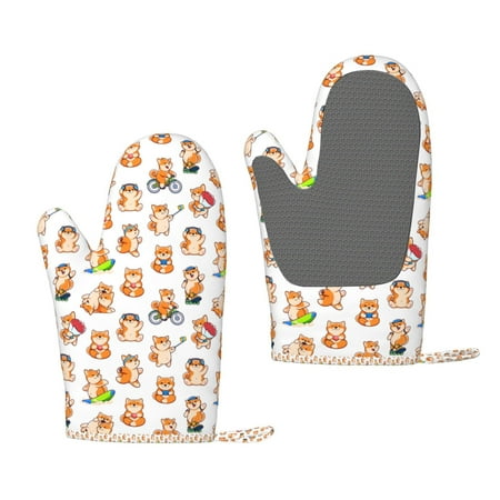 Matuu Kawaii Shiba Dog for Silicone Oven Gloves Heat Resistant Grilling Gloves Non-Slip Silicone Oven Mitt Great for Grilling Kitchen and Cooking
Matuu Kawaii Shiba Dog for Silicone Oven Gloves Heat Resistant Grilling Gloves Non-Slip Silicone Oven Mitt Great for Grilling Kitchen and Cooking