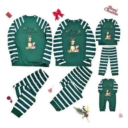 Christmas Family Pajamas Set Animal Print Long Sleeve O-neck T-shirt+Striped Trousers/Romper
Christmas Family Pajamas Set Animal Print Long Sleeve O-neck T-shirt+Striped Trousers/Romper