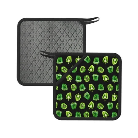 2PCS Pot Holders for Kitchen - Heat Resistant Silicone Pot Holders with Hanging Loop Bell Pepper green Non Slip Oven Hot Pads Potholders for Decor Baking Cooking Kitchen
2PCS Pot Holders for Kitchen - Heat Resistant Silicone Pot Holders with Hanging Loop Bell Pepper green Non Slip Oven Hot Pads Potholders for Decor Baking Cooking Kitchen