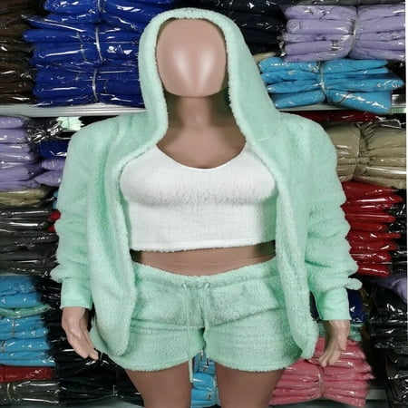 2022 Fashion Women s Flannel Velvet Pajamas Set Sexy Crop Top+Shorts+Coat 3 Pieces Suit Sleepwear Casual Soft Homewear Pyjamas
2022 Fashion Women s Flannel Velvet Pajamas Set Sexy Crop Top+Shorts+Coat 3 Pieces Suit Sleepwear Casual Soft Homewear Pyjamas