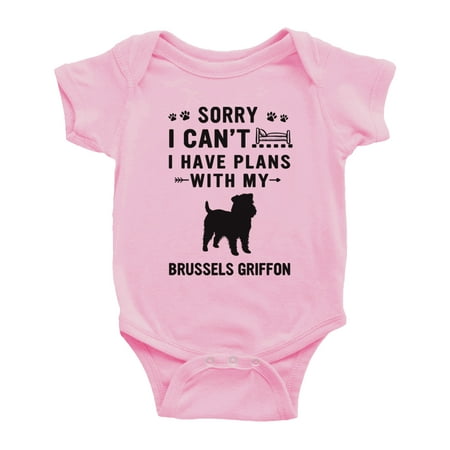 Sorry I Can t I Have Plans With My Brussels Griffon Love Pet Dog Cute Baby Romper (Pink 6-12 Months)
Sorry I Can t I Have Plans With My Brussels Griffon Love Pet Dog Cute Baby Romper (Pink 6-12 Months)