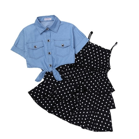 Toddler Kids Baby Girls Denim Jacket Polka Dot Slip Layered Dress Set Outfits
Toddler Kids Baby Girls Denim Jacket Polka Dot Slip Layered Dress Set Outfits
