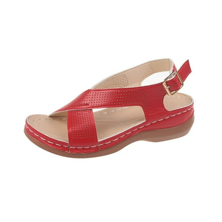 JINMGG Sandals for Women Plus Clearance Summer Women s Comfortable Buckle Open Toe Slip Sandals Beach Sandals Shoes with Ergonomic Soles Red 35
JINMGG Sandals for Women Plus Clearance Summer Women s Comfortable Buckle Open Toe Slip Sandals Beach Sandals Shoes with Ergonomic Soles Red 35