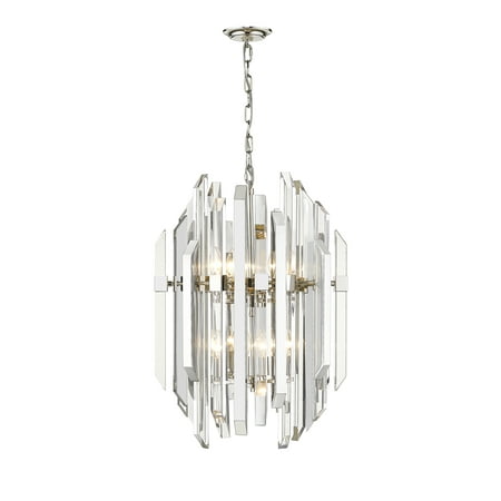 9 Light Pendant Frame Finish Polished Nickel