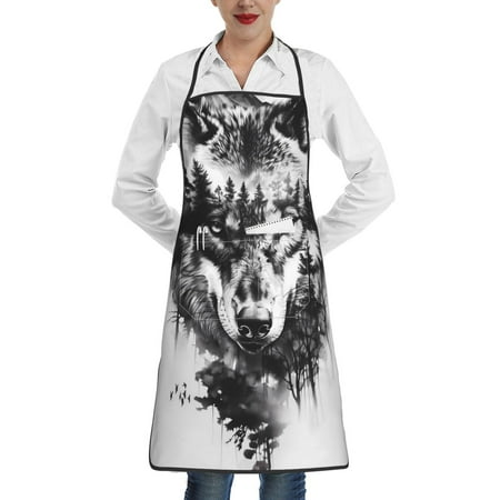 Lukts Majestic Wolf Landscape Pattern Kitchen Apron Waterdrop Resistant Apron with adjustable Aprons for Women and Men with Pockets Cooking Apron
Lukts Majestic Wolf Landscape Pattern Kitchen Apron Waterdrop Resistant Apron with adjustable Aprons for Women and Men with Pockets Cooking Apron