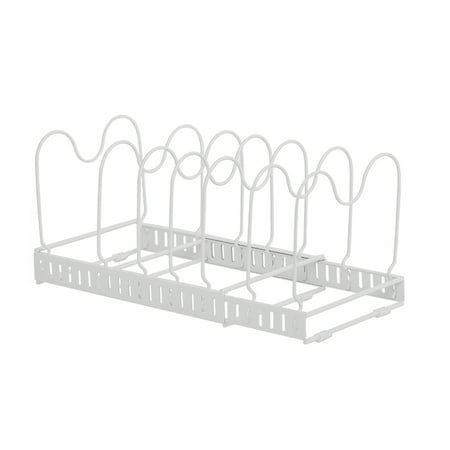 Adjustable Pan Organiser Rack Holds 7 Adjustable Compartments Bakeware Cookware Holder for Kitchen Cupboard Cabinet (White)
Adjustable Pan Organiser Rack Holds 7 Adjustable Compartments Bakeware Cookware Holder for Kitchen Cupboard Cabinet (White)