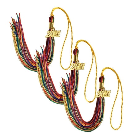 Yoslce Home Academic Grade Graduation Tassels With 2021 Gold Pendants Graduation Grade Tassels