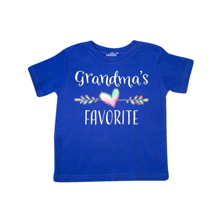 

Inktastic Grandmas Favorite- Heart Grandchild Gift Toddler Boy or Toddler Girl T-Shirt