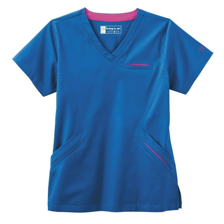 Bio Womens Stretch Angle V-Neck Scrub Top Style 19021