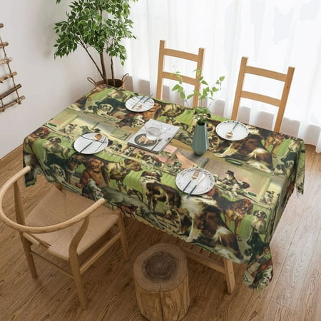 Tablecloth Vintage Kennel Club Dogs Table Cloth For Rectangle Tables Waterproof Resistant Picnic Table Covers For Kitchen Dining/Party(54x72in)
Tablecloth Vintage Kennel Club Dogs Table Cloth For Rectangle Tables Waterproof Resistant Picnic Table Covers For Kitchen Dining/Party(54x72in)