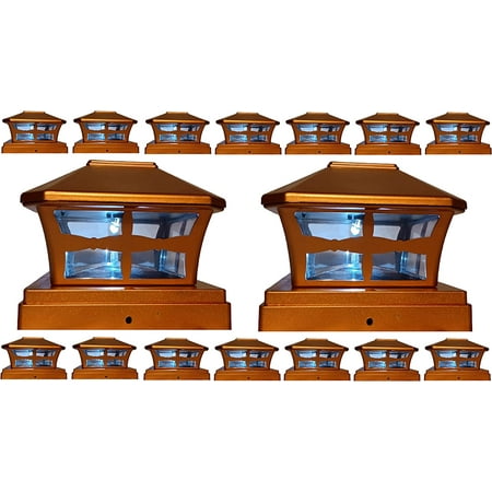 16 Pack Solar 6X6 Fence Post Cap Light with One LED Bulbs COPPER Garden Square Shape Cap Light
16 Pack Solar 6X6 Fence Post Cap Light with One LED Bulbs COPPER Garden Square Shape Cap Light