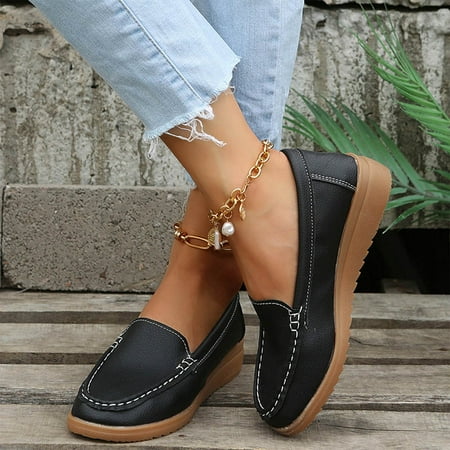 KBODIU Womens Slip On Sneakers Casual Canvas Sneaker Solid Round Toe Beach Sandals Soft Comfortable Loafers Shoes Summer Vacation Fashion Wedge Shoes Black 40
KBODIU Womens Slip On Sneakers Casual Canvas Sneaker Solid Round Toe Beach Sandals Soft Comfortable Loafers Shoes Summer Vacation Fashion Wedge Shoes Black 40