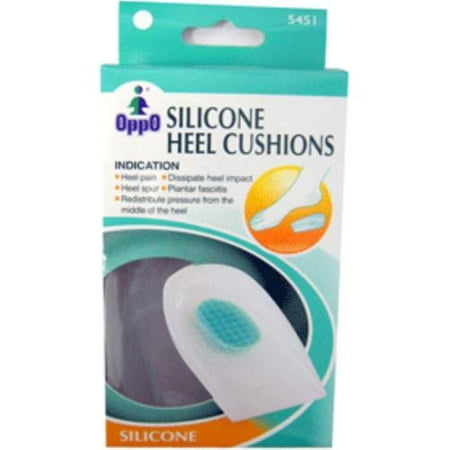 Oppo Silicone Gel Heel Cushion, Large (5451) 1 Pair (Pack of 2)