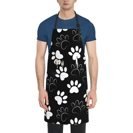 Adjustable Pocket Golden Glitter Dog Paw Print (1) Women s Apron Men s Waterproof Apron Kitchen Chef Cooking Barbecue
Adjustable Pocket Golden Glitter Dog Paw Print (1) Women s Apron Men s Waterproof Apron Kitchen Chef Cooking Barbecue