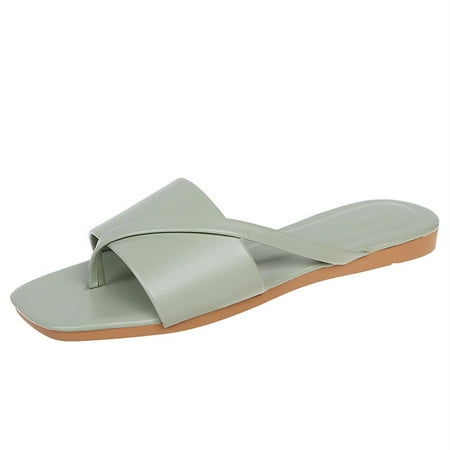 LIANGP Women s Sandals Summer New Women s Leisure Style Solid Color Divisions Simple Versatile Flat Sole Comfortable Fashion Wearing Cold Slippers Women s Shoes Green Size 8.5
LIANGP Women s Sandals Summer New Women s Leisure Style Solid Color Divisions Simple Versatile Flat Sole Comfortable Fashion Wearing Cold Slippers Women s Shoes Green Size 8.5