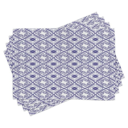 Floral Placemats Set of 4 Arts and Craft Theme Flower Pattern on Porcelain Inspired Texture Graphic Print Washable Fabric Place Mats for Dining Room Kitchen Table Decor White and Blue by Ambesonne
Floral Placemats Set of 4 Arts and Craft Theme Flower Pattern on Porcelain Inspired Texture Graphic Print Washable Fabric Place Mats for Dining Room Kitchen Table Decor White and Blue by Ambesonne