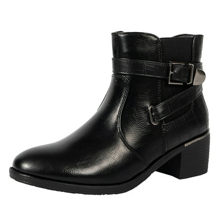 Women Ankle Boots Retro Pointed Toe Chunky Block Heel Leather Booties Short Boots Ladies Shoes
Women Ankle Boots Retro Pointed Toe Chunky Block Heel Leather Booties Short Boots Ladies Shoes