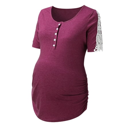 NIUREDLTD Women s Button Laee Patchwork Maternity Nursing Tops Breastfeeding Tank Top Shirt Double Layer Soft Short Sleeve Pregnancy Clothes
NIUREDLTD Women s Button Laee Patchwork Maternity Nursing Tops Breastfeeding Tank Top Shirt Double Layer Soft Short Sleeve Pregnancy Clothes